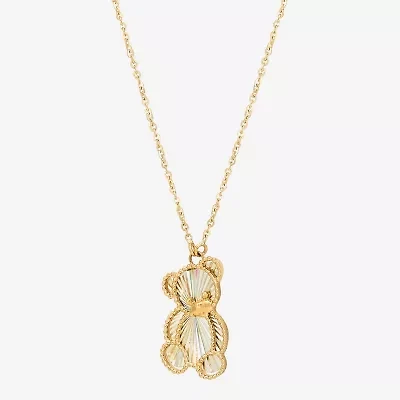 Gold Addiction Womens 10K Gold 18 Inch Pendant Necklace
