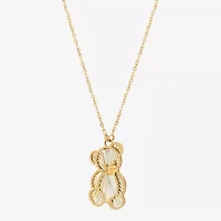 Gold Addiction Womens 10K Gold 18 Inch Pendant Necklace