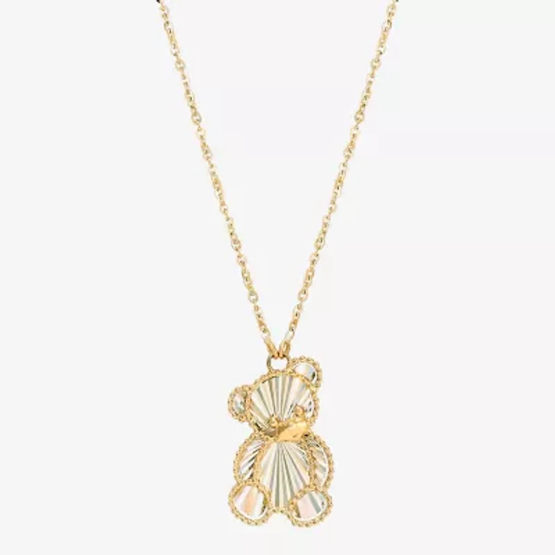 Gold Addiction Womens 10K Gold 18 Inch Pendant Necklace