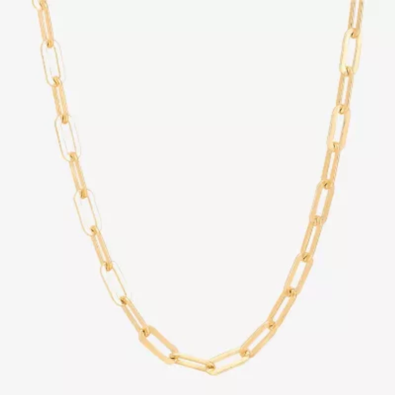 Silver Addiction Womens 14K Gold Over Silver Sterling Silver 18 Inch Chain Necklace