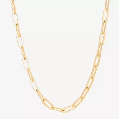 Silver Addiction Womens 14K Gold Over Silver Sterling Silver 18 Inch Chain Necklace