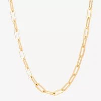 Silver Addiction Womens 14K Gold Over Silver Sterling Silver 18 Inch Chain Necklace
