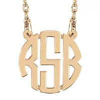 Personalized 10mm Block Monogram Necklace