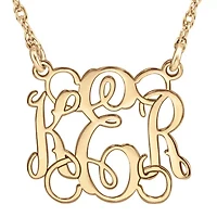 Personalized 15mm Script Monogram Necklace