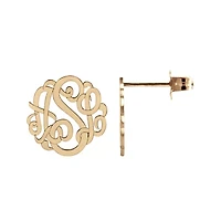 Personalized 10mm Script Monogram Earrings