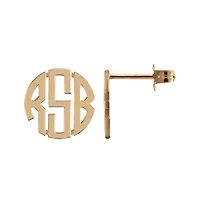 Personalized 10mm Block Monogram Earrings