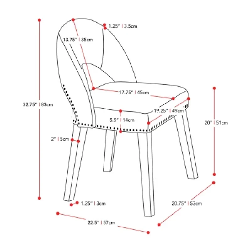  Tiffany Dining 2-pc. Side Chair
