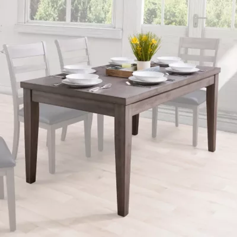 Corliving New York Dining Collection Rectangular Wood-Top Dining Table