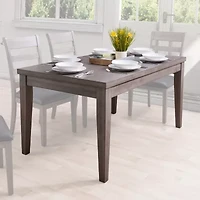 Corliving New York Dining Collection Rectangular Wood-Top Dining Table