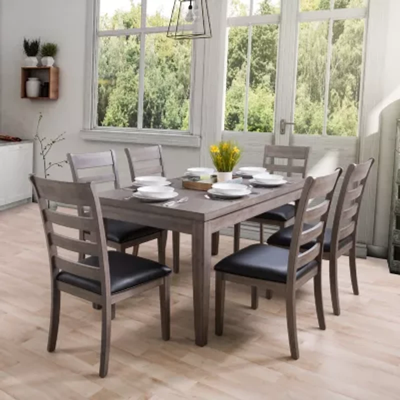Corliving New York Dining Collection Rectangular Wood-Top Dining Table