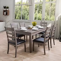 Corliving New York Dining Collection Rectangular Wood-Top Dining Table