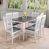 Corliving Michigan Dining Collection Rectangular Wood-Top Dining Table