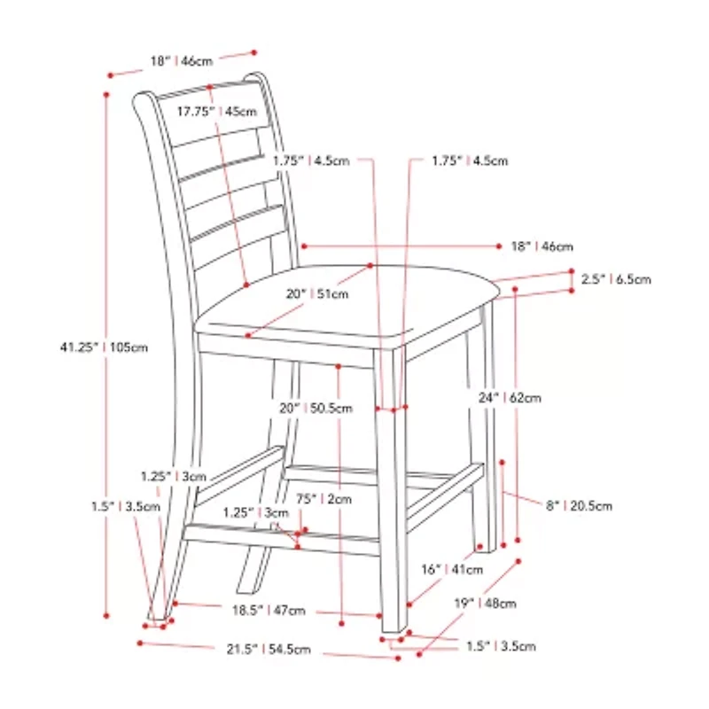 New York Counter Height Dining 2-pc. Chairs