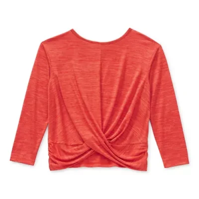 Xersion Little & Big Girls Round Neck Long Sleeve T-Shirt
