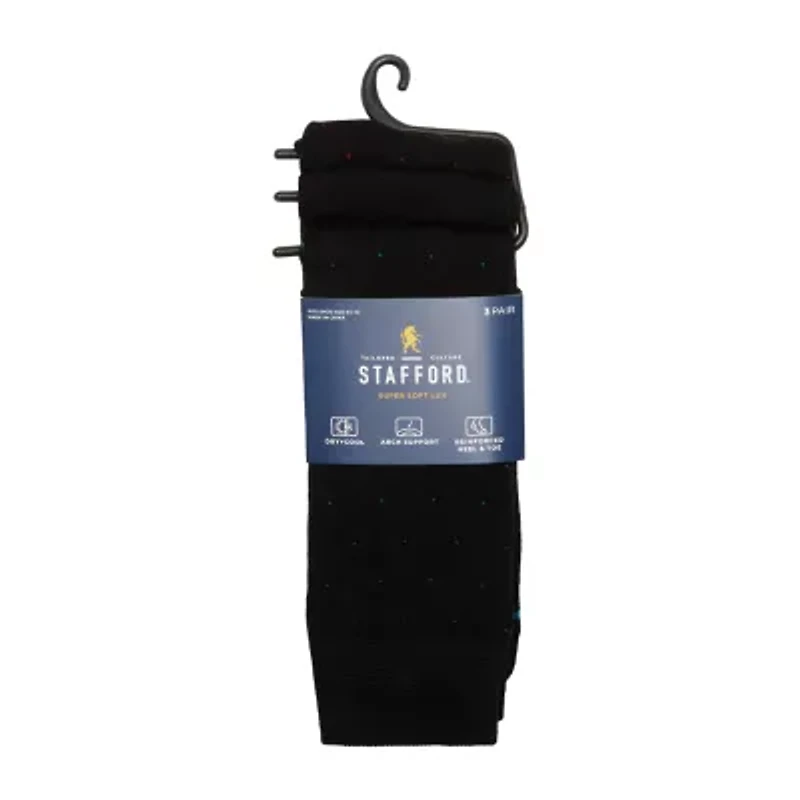 Stafford Super Soft Lux Mens 3 Pair Crew Socks