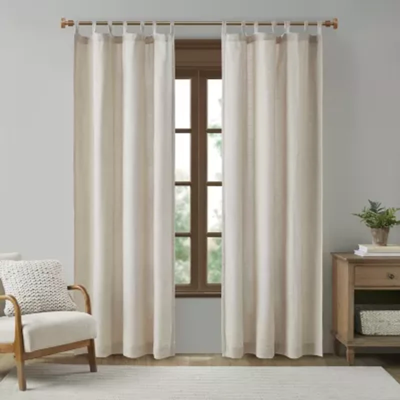 Madison Park Barnet 50"W X 84"L Tab Top Light-Filtering Single Curtain Panel