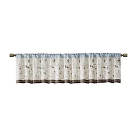 Madison Park Belle Embroidered Rod Pocket Tailored Valance