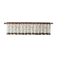 Madison Park Belle Embroidered Rod Pocket Tailored Valance