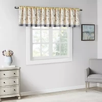 Madison Park Belle Embroidered Rod Pocket Tailored Valance