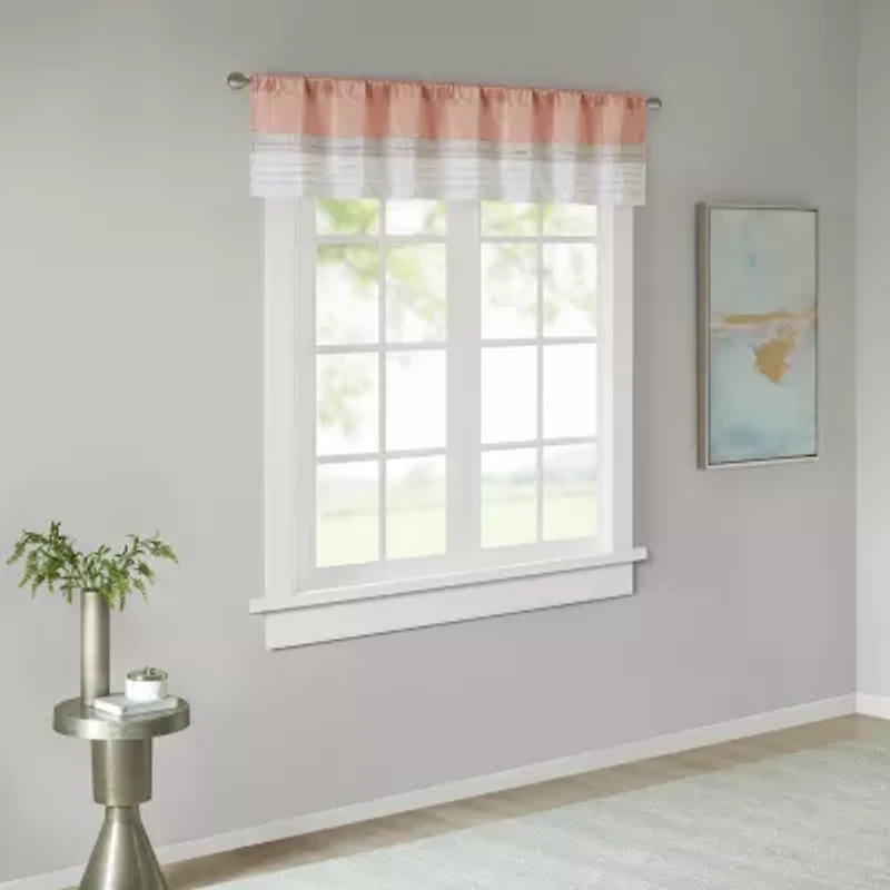 Madison Park Eastridge 50"W X 18"L Rod Pocket Tailored Valance