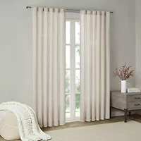 Madison Park Barnet Rod Pocket Back Tab Light-Filtering Single Curtain Panel