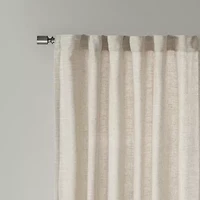 Madison Park Barnet Rod Pocket Back Tab Light-Filtering Single Curtain Panel
