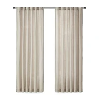 Madison Park Barnet Rod Pocket Back Tab Light-Filtering Single Curtain Panel
