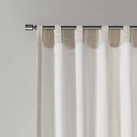 Madison Park Barnet Rod Pocket Back Tab Light-Filtering Single Curtain Panel