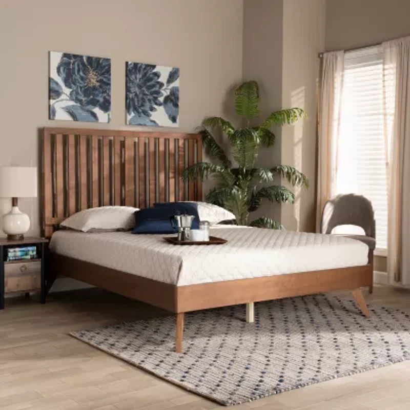 Saki Wooden Platform Bed