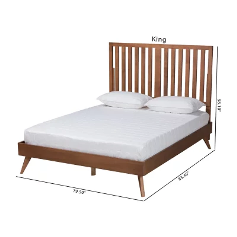 Saki Wooden Platform Bed