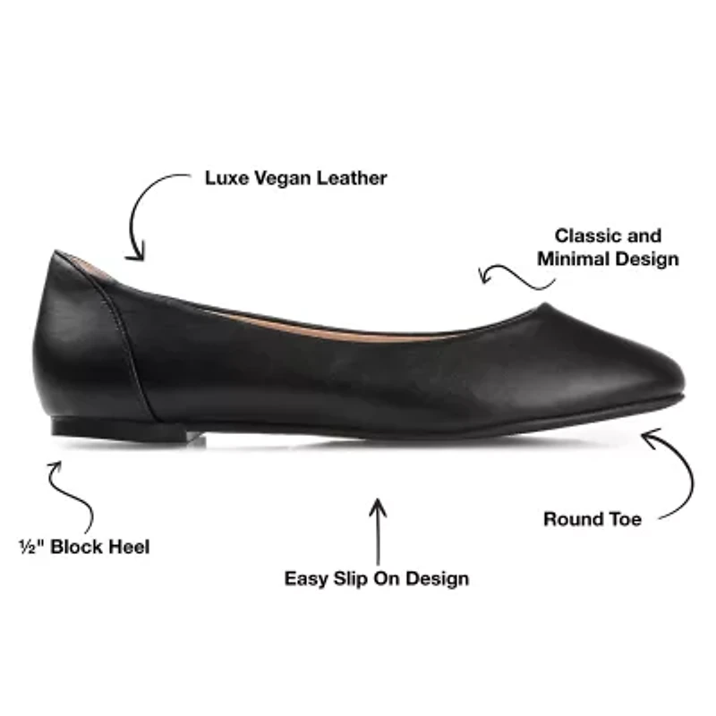 Journee Collection Kavn Womens Round Ballet Flats