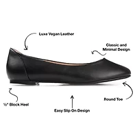 Journee Collection Kavn Womens Round Ballet Flats