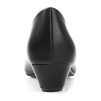 Journee Collection Saar Womens Round Closed Toe Block Heel Pumps