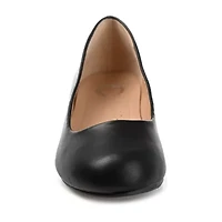 Journee Collection Saar Womens Round Closed Toe Block Heel Pumps