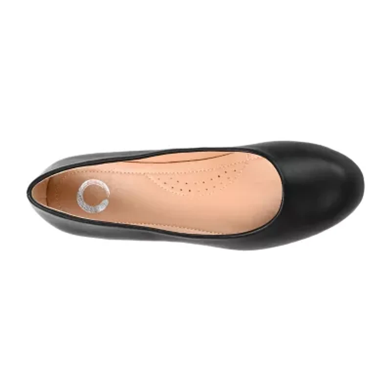 Journee Collection Saar Womens Round Closed Toe Block Heel Pumps
