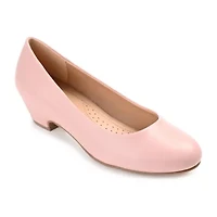 Journee Collection Saar Womens Round Closed Toe Block Heel Pumps