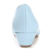 Journee Collection Saar Womens Round Closed Toe Block Heel Pumps