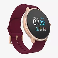 iTouch Sport 3 Special Edition for Women: Rose Gold Crystal Case with Merlot Strap Smartwatch (45mm) 500017R-51-C10