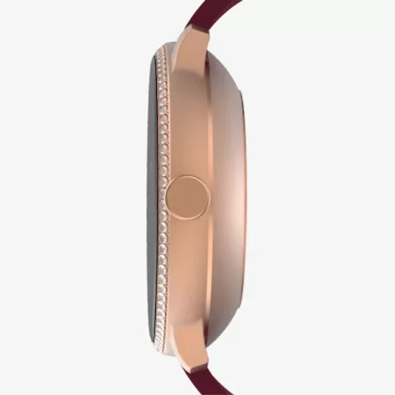 iTouch Sport 3 Special Edition for Women: Rose Gold Crystal Case with Merlot Strap Smartwatch (45mm) 500017R-51-C10