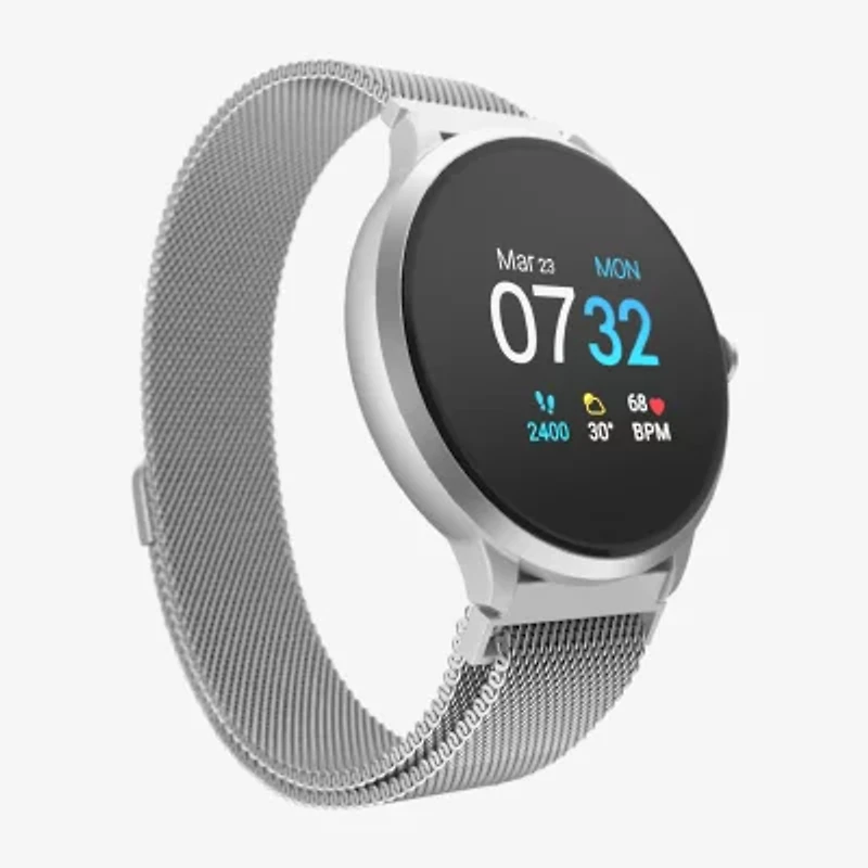 iTouch Sport 3 for Men: Silver Case with Silver Mesh Strap Smartwatch (45mm) 500014S-51-B28