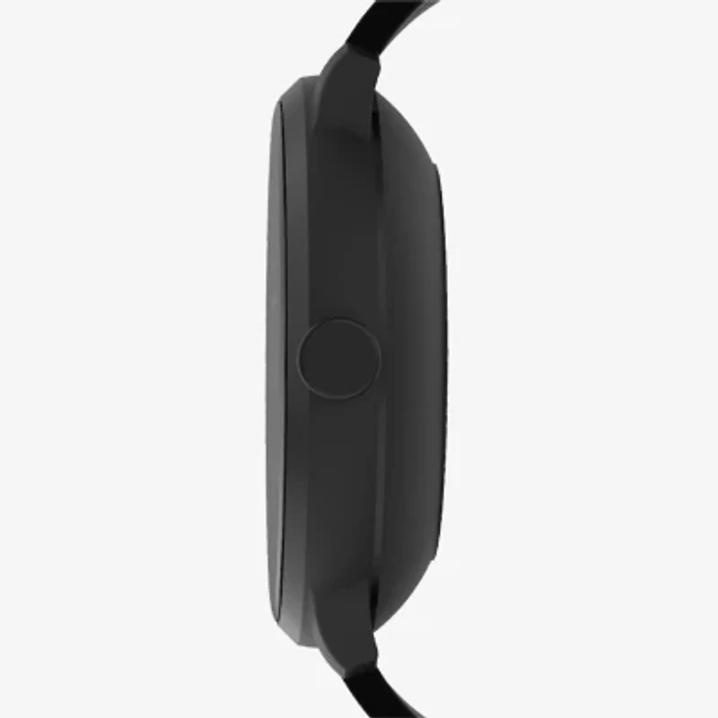 iTouch Sport 3 for Men: Black Case with Black/Gray Perforated Strap Smartwatch (45mm) 500013B-51-G04
