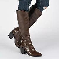 Journee Collection Womens Daria Stacked Heel Riding Boots