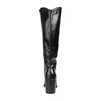 Journee Collection Womens Daria Wide Calf Stacked Heel Riding Boots