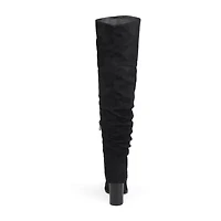 Journee Collection Womens Kaison Stacked Heel Over the Knee Boots