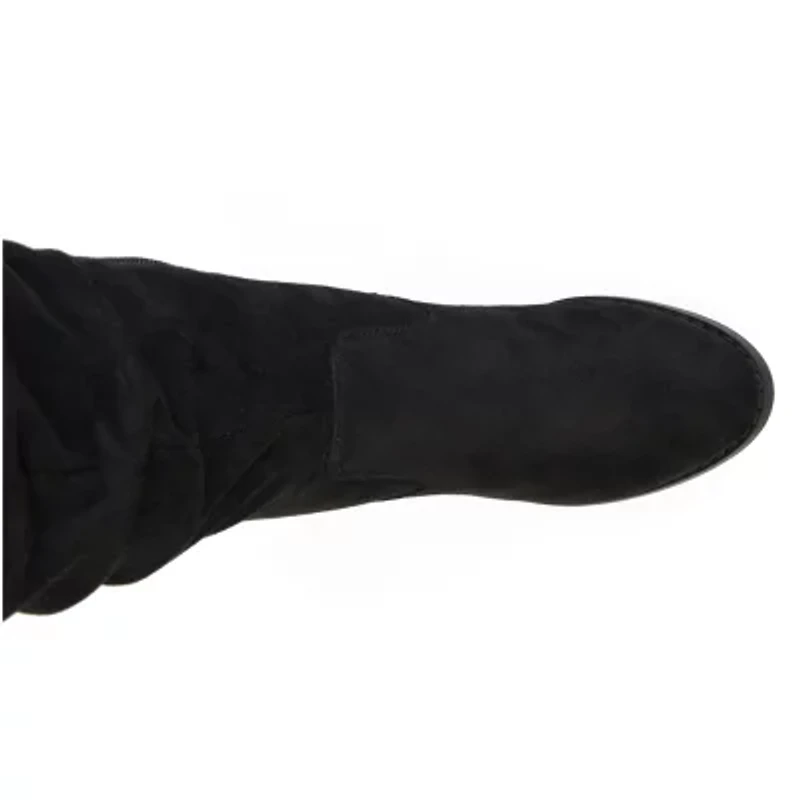 Journee Collection Womens Kaison Stacked Heel Over the Knee Boots