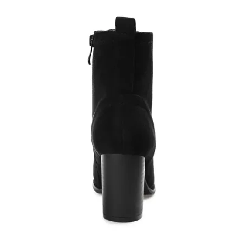 Journee Collection Womens Baylor Stacked Heel Booties
