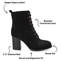 Journee Collection Womens Baylor Stacked Heel Booties