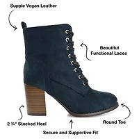 Journee Collection Womens Baylor Stacked Heel Booties