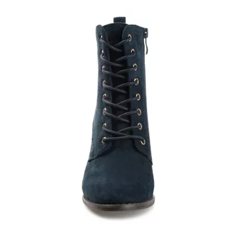 Journee Collection Womens Baylor Stacked Heel Booties