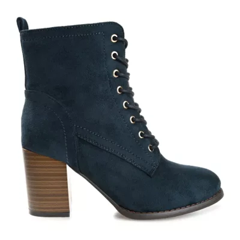 Journee Collection Womens Baylor Stacked Heel Booties